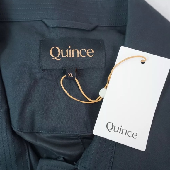 QUINCE • Black Comfort Stretch Trench Coat - Picture 7 of 8